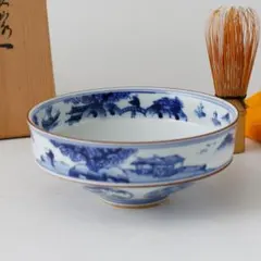 値下げ 骨董品 古伊万里 山水深鉢 染付け 盛り皿 飾り皿 - メルカリ