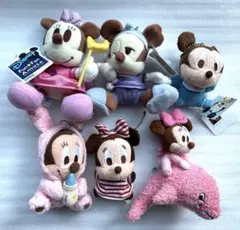 ディズニー　ベビーミッキー　ベビーミニー　ちびぬいぐるみ６個セット