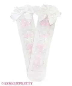 Angelic Pretty プリマRibbonクルー丈ソックス 白 新品のサムネイル