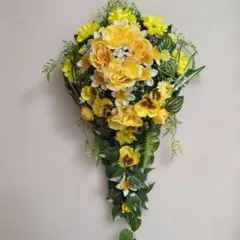 ❝存在感抜群❞　大きめサイズのスワッグ風フラワーリース