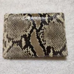 未使用パイソン財布　本皮　二つ折り