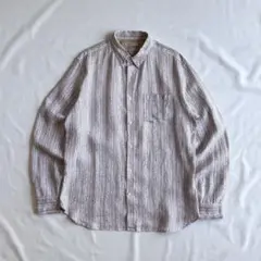 BANANA REPUBLIC geometric linen BD shirt