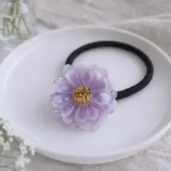 Bloom Flower ヘアゴム＊パープル