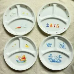 4枚CORELLEディズニーミッキープーさんスヌーピーランチプレートワンプレート