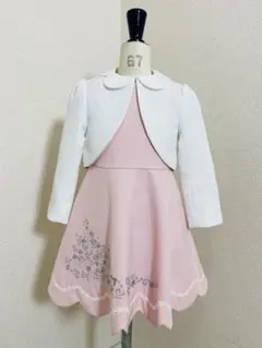 7790. 【極美品】arisana フォーマル スカラップ ワンピース