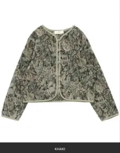 ジャガード ノーカラージャケット