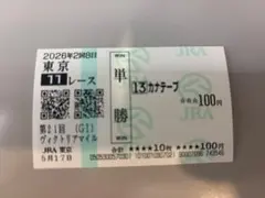 2026月5年　ヴィクトリアマイル カナテープ 現地購入 単勝馬券