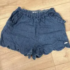 プティマイン　フリル付きスカラップヘムパンツ 90