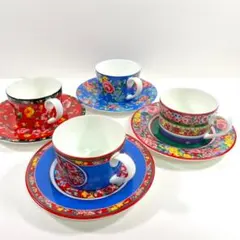 KENZO 花柄 カップ & ソーサーセット 4客セット ビンテージ