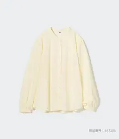 ユニクロ　コットンエンブロイダリーブラウス　イエロー