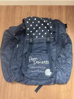 Pom Ponette リュック ネイビー ドット柄のサムネイル