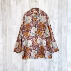 スフォッジオ　シャツ　ジャケット　長袖　L ヴィンテージ　レトロ　花柄　ゆったりのサムネイル