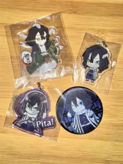 鬼滅の刃 伊黒小芭内 アクキー、アクスタ、缶バッジ4点セット