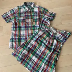 ペアルック  兄妹  ダブルビー ミキハウス  シャツ ワンピース キッズ