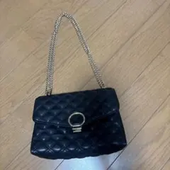 H&M キルティングショルダーバッグ ブラック