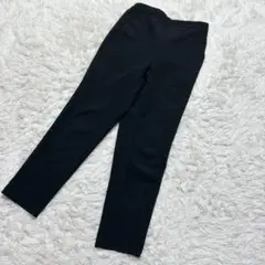 【c6235】GU ストレッチテーパードパンツ　ブラック　ビジネス　オフィス