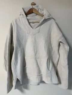 Caravela Line フード付きメキシカンパーカー オフホワイト　生成り