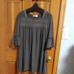 チュニック　ブラウス　バラのレース