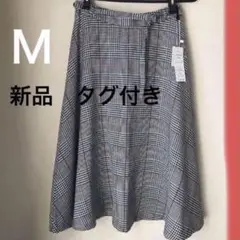 ●新品● タグ付き PREFERIR チェック柄 フレアスカート M