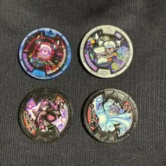 妖怪ウォッチ 妖怪メダル 4枚セット ホロ まとめ売り フゥミン ふぶき姫