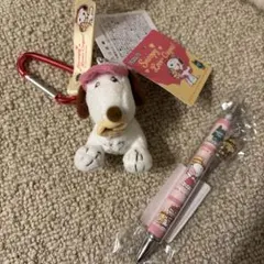 スヌーピータウンショップ 原宿店限定　ノベルティ、カラビナ付きマスコット