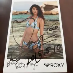 マギーサイン入りROXY 花柄 ホルターネック ビキニ セパレート水着のサムネイル