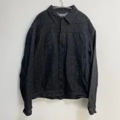 【美品】【COMOLI】デニム ジャケット サイズ3 美品 コモリ デニムワークジャケット22ss サイズ3 ブラック