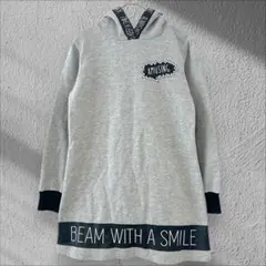 パーカーチュニック プルオーバー Aライン 英字ロゴ 裏起毛 フード付き