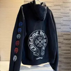 クロムハーツ ホースシュー & ダブルフローラルクロス ジップパーカー 