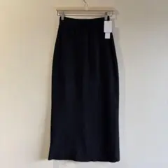 Fサイズ★エモダ　ラメ生地ニットスカート　ブラック