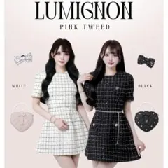 ルミニョン lumignon ネイビー×ピンクツイードファージャケット ルミニョン lumignon ネイビー×ピンクツイードファージャケット - メルカリ