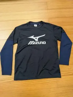 ミズノMIZUNO長袖シャツ　黒　袖ネイビー　160　最終値下のサムネイル