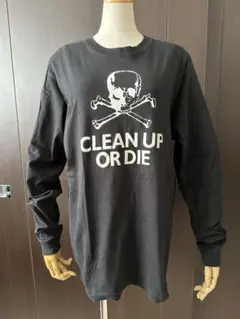 1989 "CLEAN UP OR DIE" Tシャツ　古着 ヴィンテージ　黒のサムネイル