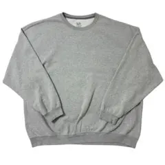 海外古着 スウェット 3XL フルーツオブザルーム グレー 無地 ビッグサイズ