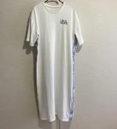 CECIL McBEE 半袖 M ロングワンピース 白 オーバーサイズ 夏