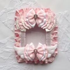 20 B7 硬質ケースデコ　ピンク×白　トレカケース