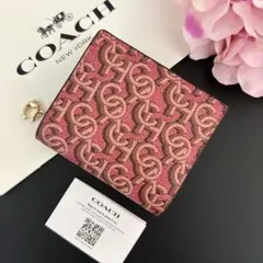 【新品】COACH コーチ★折り財布 ピンク
