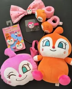 アンパンマン ドキンちゃん グッズ カチューシャ 前髪クリップ ぬいぐるみ