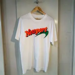 90s Newportロゴ Tシャツ ホワイト 野村訓一　古着