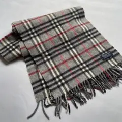 Burberrys OF LONDON マフラー ノバチェック カシミヤ グレー - メルカリ