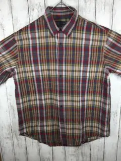 ARROW　長袖シャツ　USA古着　レッド　 Lサイズ　 B-3-10