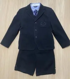 お得！バーバリーロンドン&コムサイズム　フォーマルスーツ4点セット120黒　入学