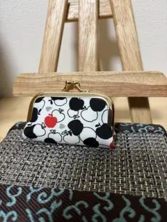 ハンドメイド がま口 印鑑ケース リンゴ 柄 ギフト 実用的 プレゼント