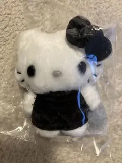 サンリオ　キティ　ミニチュアキルトシリーズ　ぬいぐるみ　マスコット　黒のサムネイル
