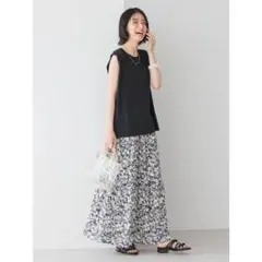 完売品 アメリカンホリック『M』インド綿 ティアード ボイル ロングスカート