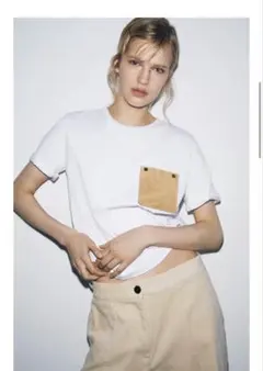 ZARA コントラストポケットTシャツ 完売品