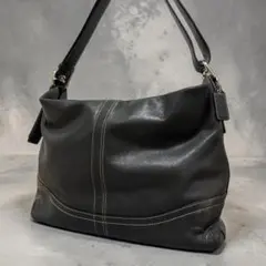 coach one shoulder bag real leather y2k