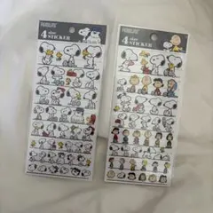 スヌーピー 4サイズステッカー 2枚セット