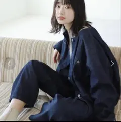 オーバーサイズデニムカバーオール インディゴ S