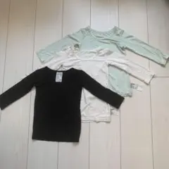 ユニクロ　UNIQLO HEATTECH 長袖シャツ 3枚セット 90cm